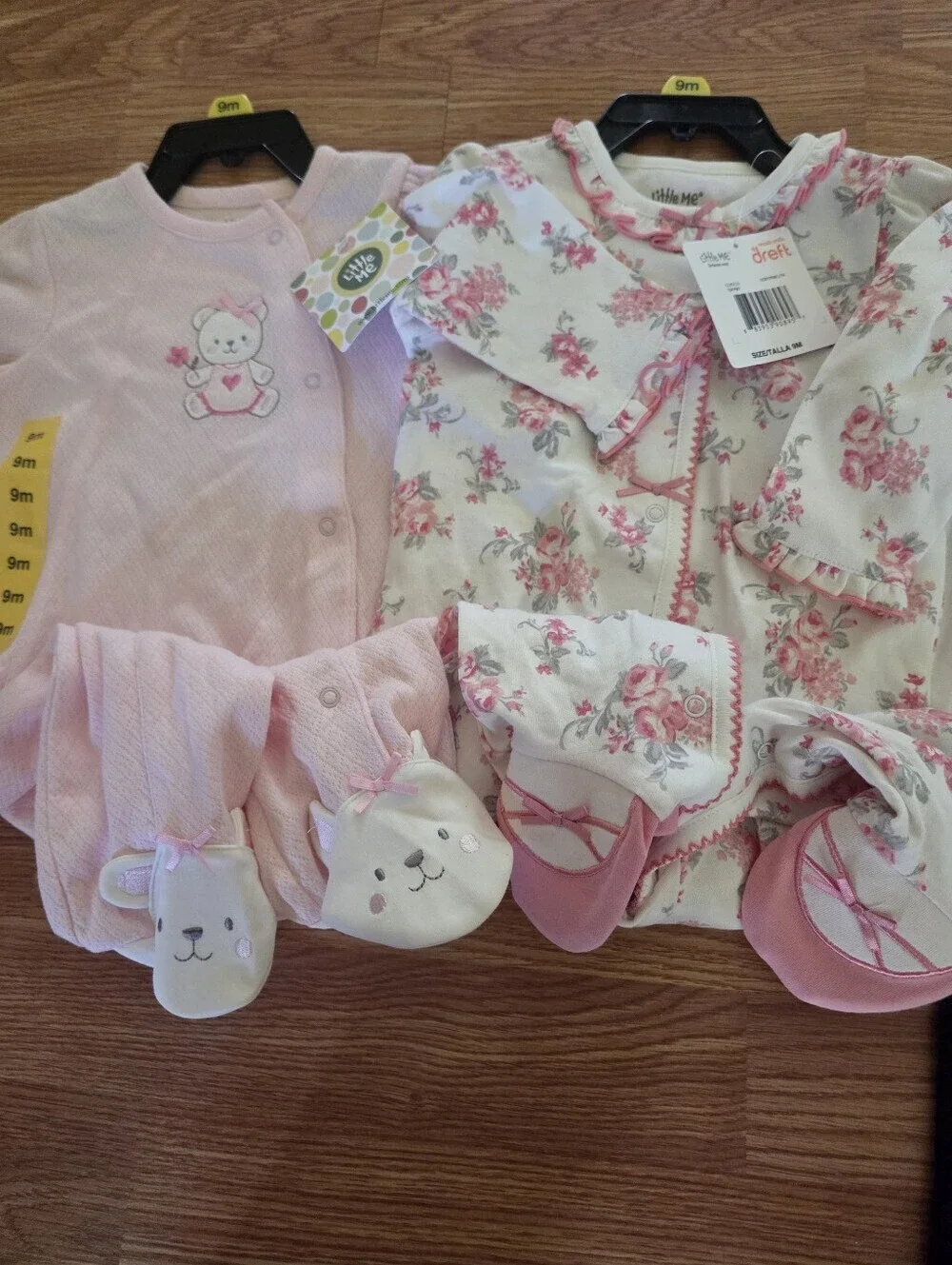 Carter's Girl 9 Months Bundle 6pc NWT Hearts Floral Ballerina Pink Little Me